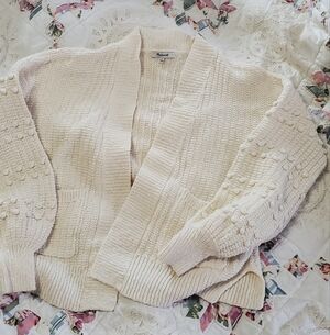 Madewell Cream Textured Cardigan